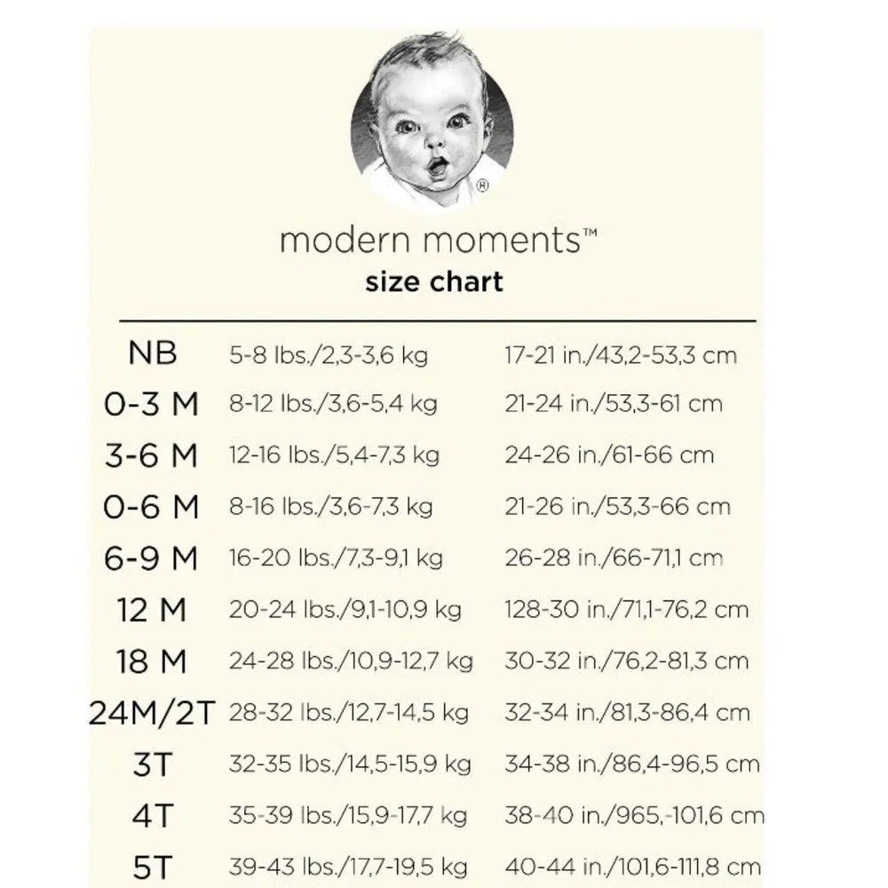 Modern Moments By Gerber Toddler Unisex Super Soft One Piece 3T New with Tags